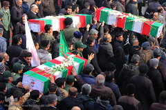 مراسم تشییع پیکرهای مطهر شهدای سقوط هواپیمای اوکراینی در همدان و اصفهان