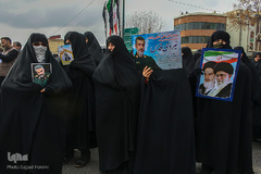 راهپیمایی مردم قم در حمایت از اقتدار نظام اسلامی وسپاه پاسداران