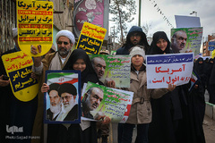 راهپیمایی مردم قم در حمایت از اقتدار نظام اسلامی وسپاه پاسداران