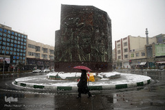 بارش برف زمستانی در تهران