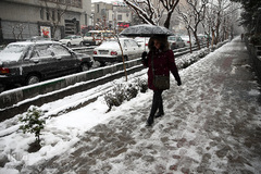 بارش برف زمستانی در تهران