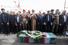 مراسم تشییع پیکر شهید«مجتبی عباس‌نژاد» از شهدای سانحه هوایی در اهواز