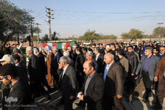 مراسم تشییع پیکر شهید«مجتبی عباس‌نژاد» از شهدای سانحه هوایی در اهواز