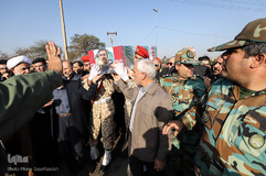 مراسم تشییع پیکر شهید«مجتبی عباس‌نژاد» از شهدای سانحه هوایی در اهواز