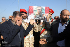 مراسم تشییع پیکر شهید«مجتبی عباس‌نژاد» از شهدای سانحه هوایی در اهواز