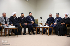 دیدار جمعی از دست‌اندرکاران و کارگزاران حج با حضرت آیت‌الله خامنه‌ای، رهبر معظم انقلاب اسلامی