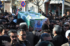 تشییع پیکر جانباز شهید ۷۰درصد«برات‌الله علی‌آبادی» در کاشمر