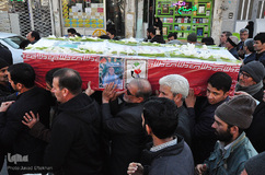 تشییع پیکر جانباز شهید ۷۰درصد«برات‌الله علی‌آبادی» در کاشمر