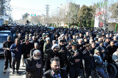 تشییع پیکر جانباز شهید ۷۰درصد«برات‌الله علی‌آبادی» در کاشمر