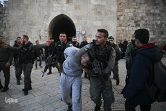 درگیری میان شهروندان فلسطینی و نظامیان صهیونیست