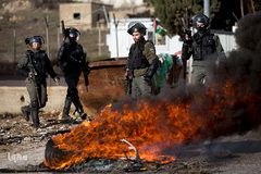 درگیری میان شهروندان فلسطینی و نظامیان صهیونیست