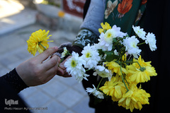 مراسم عطرافشانی و گلباران مزار مطهر شهدای بهشت زهرا(س) تهران
