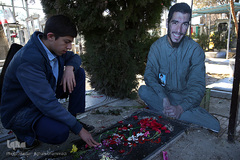 مراسم عطرافشانی و گلباران مزار مطهر شهدای بهشت زهرا(س) تهران