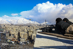 حماسه یوم الله ۲۲ بهمن از نمای برج آزادی