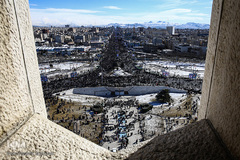 حماسه یوم الله ۲۲ بهمن از نمای برج آزادی