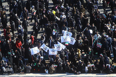 حماسه یوم الله ۲۲ بهمن از نمای برج آزادی