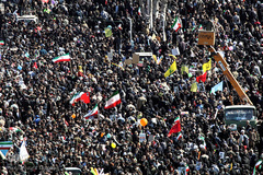 حماسه یوم الله ۲۲ بهمن از نمای برج آزادی