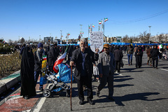 حماسه یوم الله ۲۲ بهمن از نمای برج آزادی