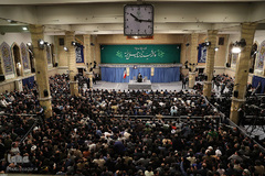 دیدار مداحان اهل‌بیت علیهم‌السلام با رهبر انقلاب