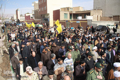 تشییع شهید مدافع حرم "سید قدرت موسوی" در سمنان