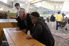 حضور مردم قزوین در پای صندوق های رأی