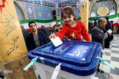 حضور مردم اهواز در پای صندوق‌های رأی