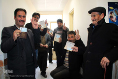 حضور پرشور و حماسی مردم مناطق عشایرنشین ارسباران و شهرستان اهر پای صندوق‌های رأی