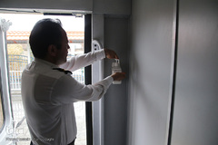 ضدعفونی کردن ایستگاه راه آهن قم