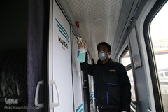 ضدعفونی کردن ایستگاه راه آهن قم