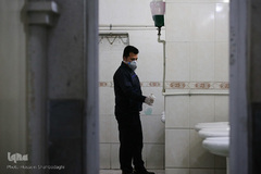 ضدعفونی کردن ایستگاه راه آهن قم