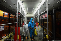 ضدعفونی ناوگان حمل و نقل عمومی تبریز