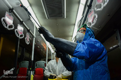 ضدعفونی ناوگان حمل و نقل عمومی تبریز