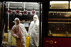 ضدعفونی ناوگان حمل و نقل عمومی تبریز