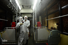 ضدعفونی ناوگان حمل و نقل عمومی تبریز