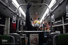 عملیات ضد عفونی کردن ناوگان حمل و نقل عمومی در تهران