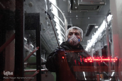 عملیات ضد عفونی کردن ناوگان حمل و نقل عمومی در تهران