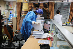 بخش ویژه بیماران کرونا در بیمارستان علی ابن ابیطالب (ع) قم