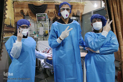 بخش ویژه بیماران کرونا در بیمارستان علی ابن ابیطالب (ع) قم