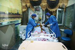 بخش ویژه بیماران کرونا در بیمارستان علی ابن ابیطالب (ع) قم