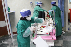 بخش ویژه بیماران کرونا در بیمارستان علی ابن ابیطالب (ع) قم