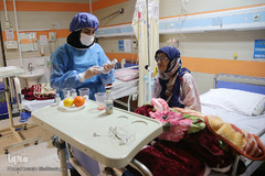 بخش ویژه بیماران کرونا در بیمارستان علی ابن ابیطالب (ع) قم