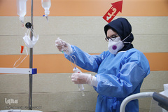 بخش ویژه بیماران کرونا در بیمارستان علی ابن ابیطالب (ع) قم