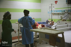 بخش ویژه بیماران کرونا در بیمارستان علی ابن ابیطالب (ع) قم