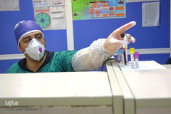 بخش ویژه بیماران کرونا در بیمارستان علی ابن ابیطالب (ع) قم