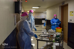 سربازان خط مقدم مبارزه با کرونا در بیمارستان سینای تبریز