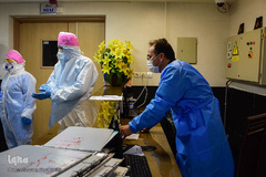 سربازان خط مقدم مبارزه با کرونا در بیمارستان سینای تبریز