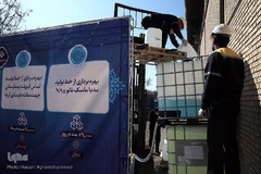 مراسم افتتاحیه خط تولید ماسک و مواد ضدعفونی کننده ستاد اجرایی فرمان امام(ره)