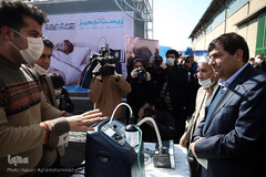 مراسم افتتاحیه خط تولید ماسک و مواد ضدعفونی کننده ستاد اجرایی فرمان امام(ره)