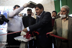 مراسم افتتاحیه خط تولید ماسک و مواد ضدعفونی کننده ستاد اجرایی فرمان امام(ره)