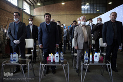 مراسم افتتاحیه خط تولید ماسک و مواد ضدعفونی کننده ستاد اجرایی فرمان امام(ره)